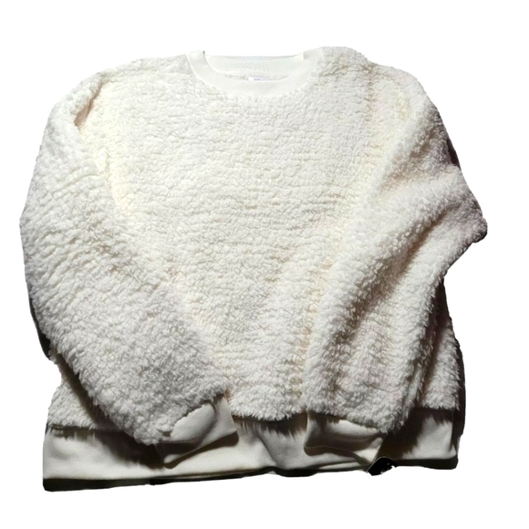 Sherpa Fuzzy Pullover Top Sweater 